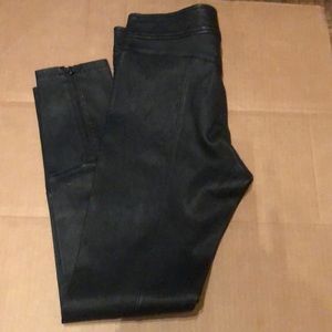 Rachel Zoe black skinny black faux pants zipper detailing